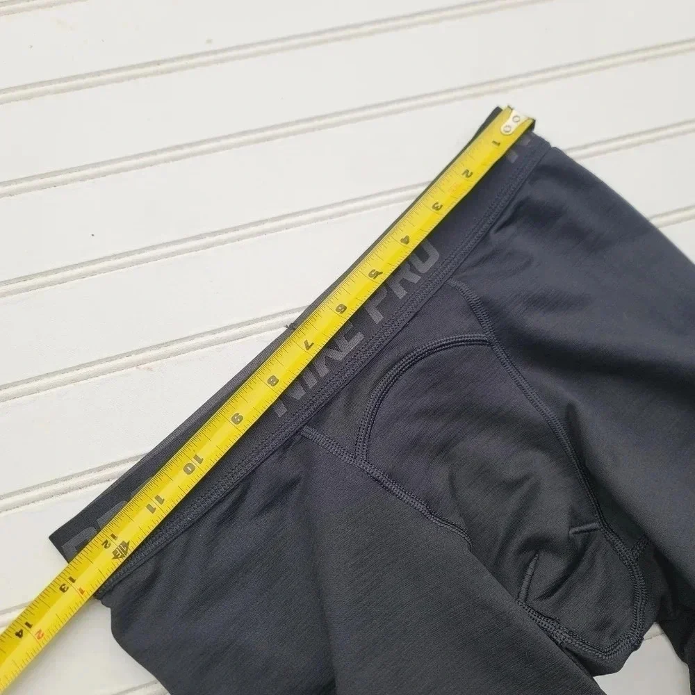 Nike Pants Boys Black Gray Pro Dri-Fit Tights Compression Youth Sz L L